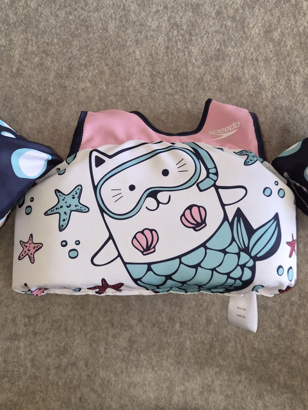 Speedo Kids Pink Mermaid Swim Float Vest with Arm Bands